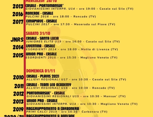 PROGRAMMA SETTIMANALE!